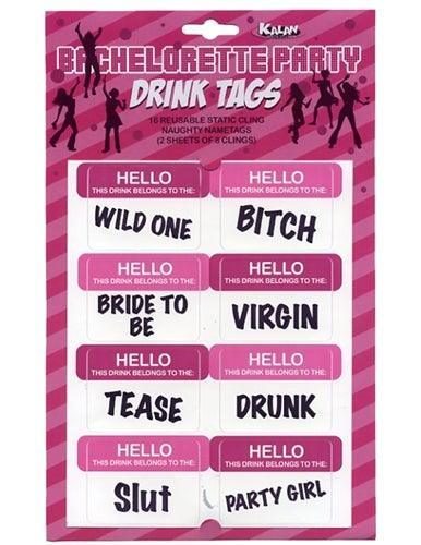 Bachelorette Party Drink Tags - My Sex Toy Hub