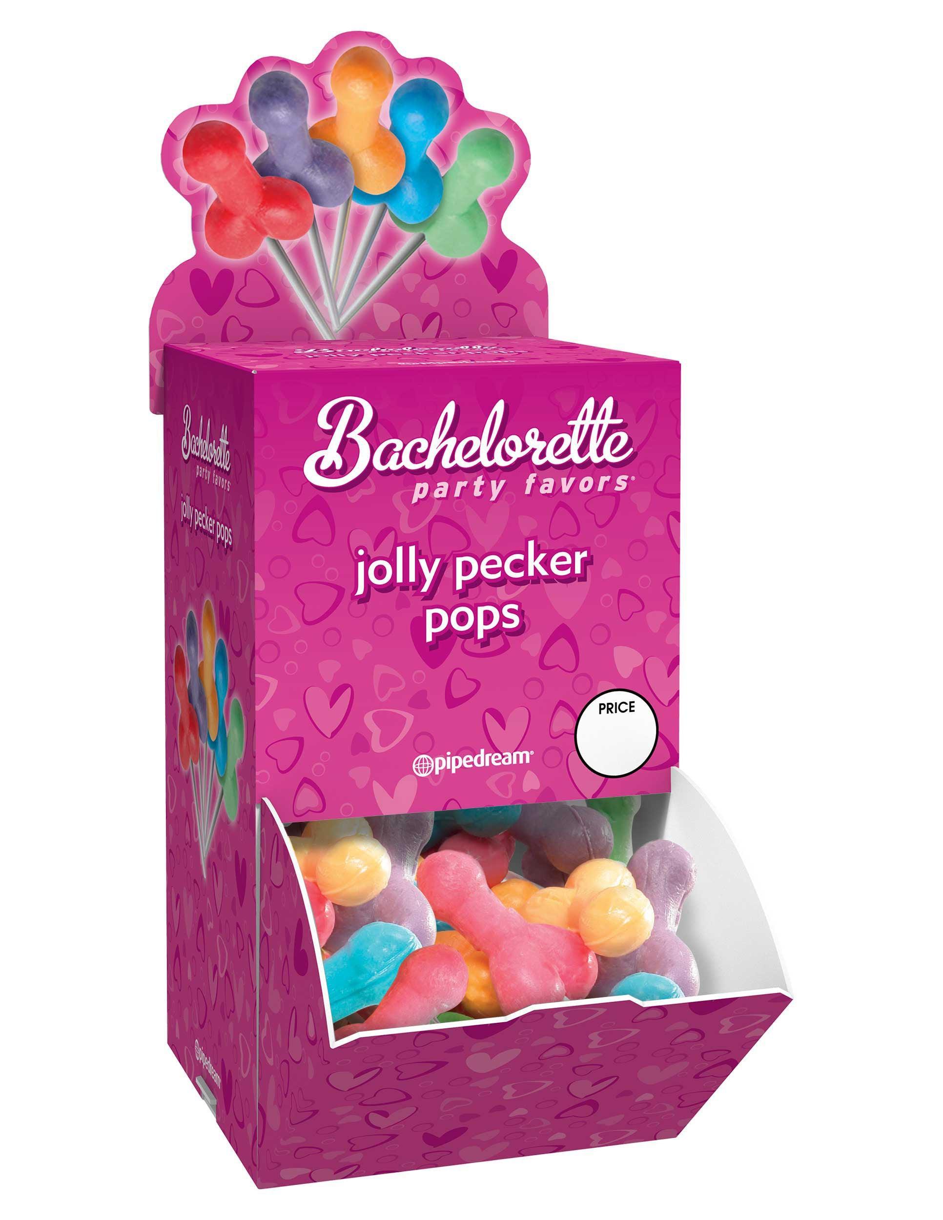 Bachelorette Party Favors - Jolly Pecker Pops - 50 Piece Display Box - My Sex Toy Hub