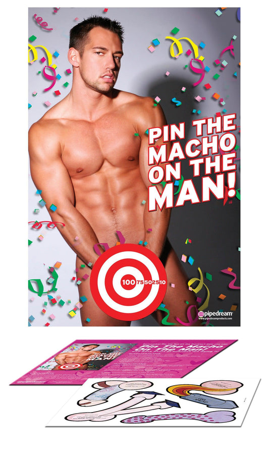 Bachelorette Party Favors Pin the Macho on the Man - My Sex Toy Hub