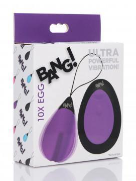 Bang - 10x Silicone Vibrating Egg - Purple - My Sex Toy Hub