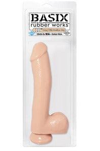 Basix Rubber Works - 10 Inch Dong With Suction Cup - Flesh - My Sex Toy Hub