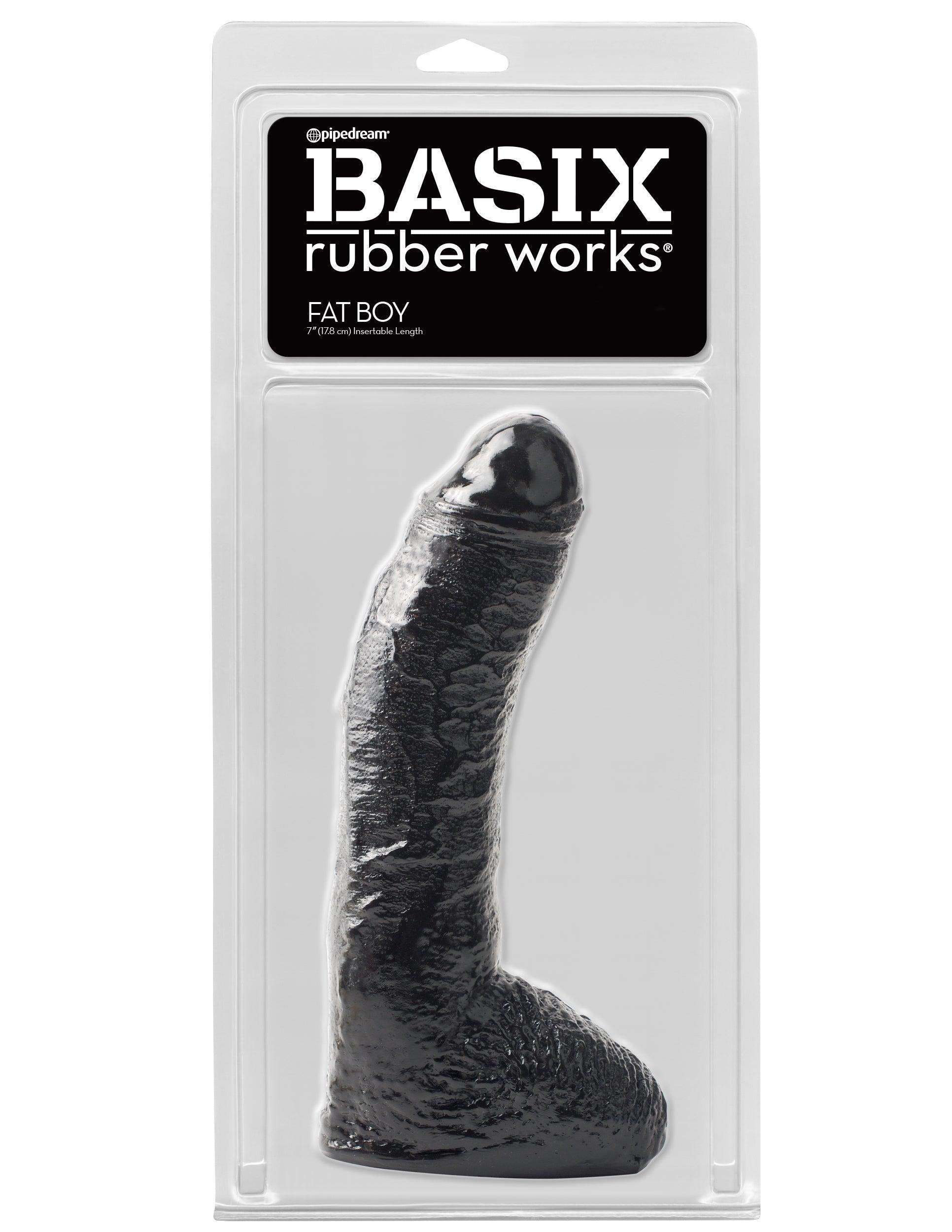 Basix Rubber Works - 10 Inch Fat Boy - Black - My Sex Toy Hub
