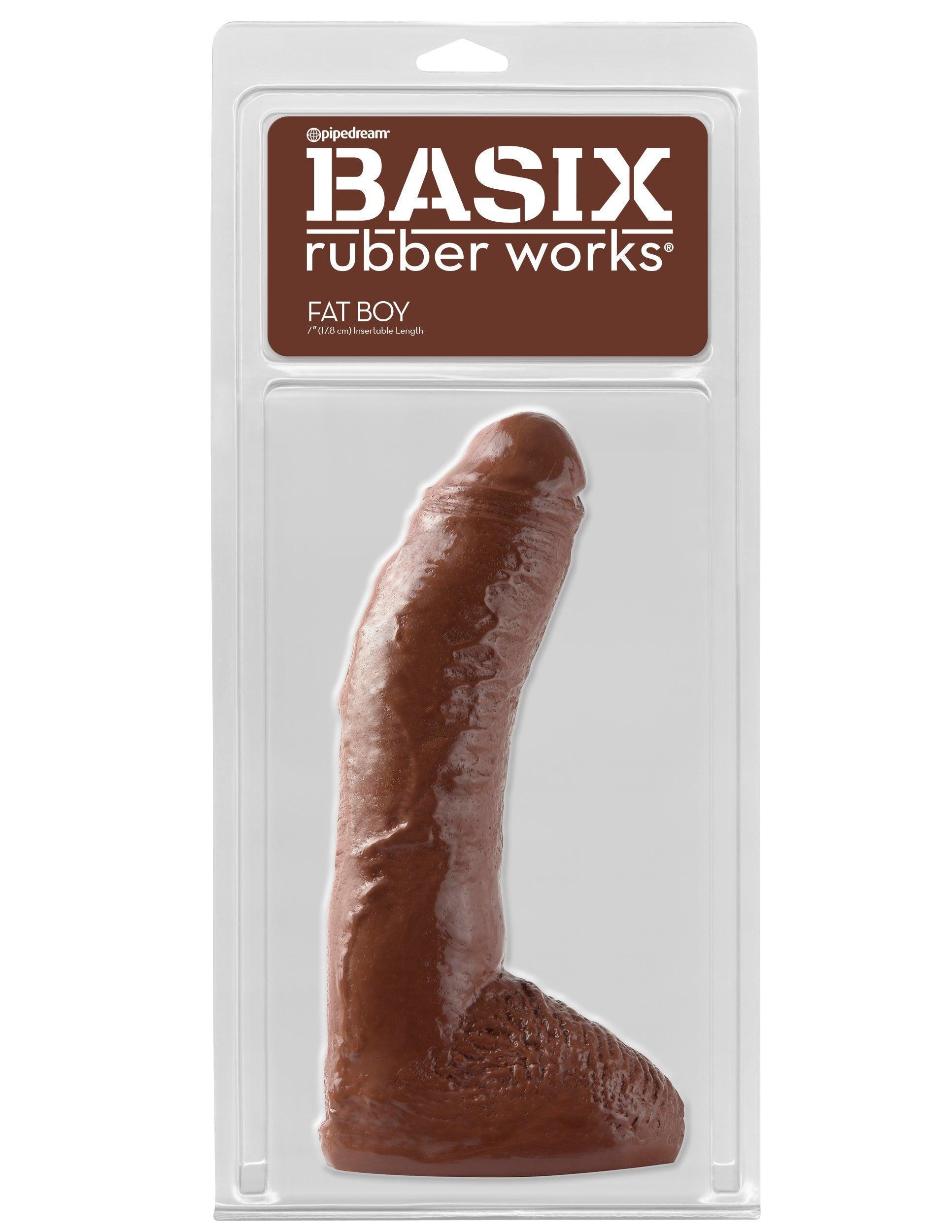 Basix Rubber Works - 10 Inch Fat Boy - Brown - My Sex Toy Hub
