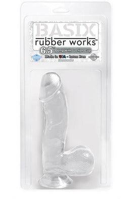 Basix Rubber Works - 6.5 Inch Dong With Suction Cup - Clear - My Sex Toy Hub