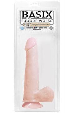Basix Rubber Works 7.5 Inch Dong With Suction Cup - Flesh - My Sex Toy Hub