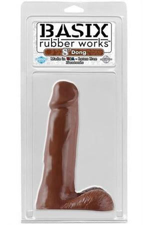 Basix Rubber Works - 8 Inch Dong - Brown - My Sex Toy Hub