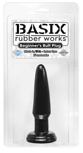 Basix Rubber Works - Beginner's Butt Plug - Black - My Sex Toy Hub