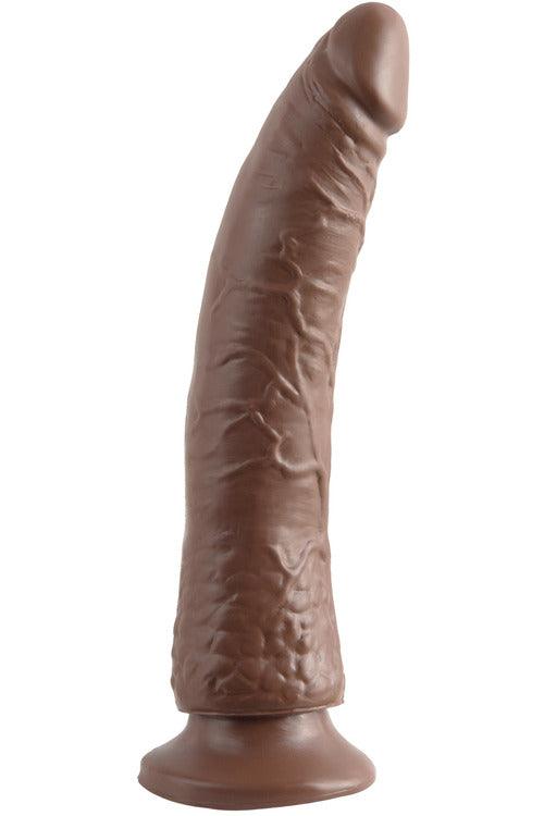 Basix Rubber Works - Slim 7 Inch With Suction Cup - Brown - My Sex Toy Hub