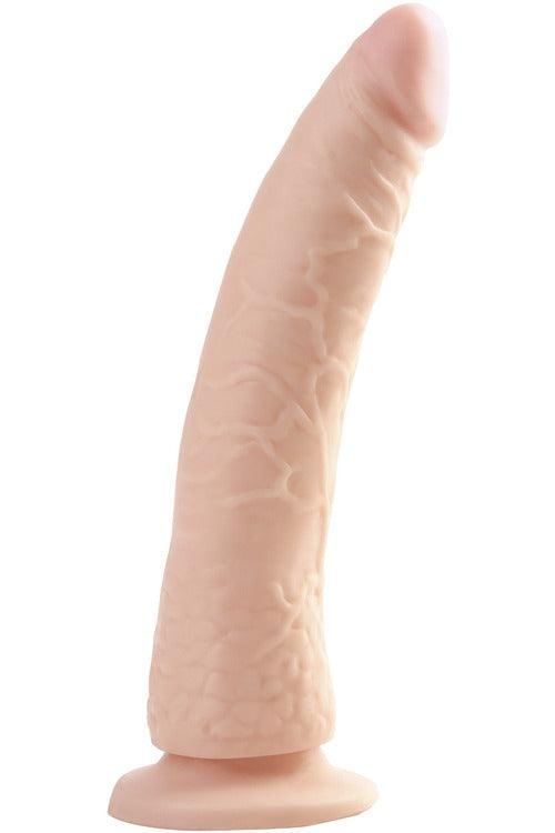 Basix Rubber Works - Slim 7 Inch With Suction Cup - Flesh - My Sex Toy Hub