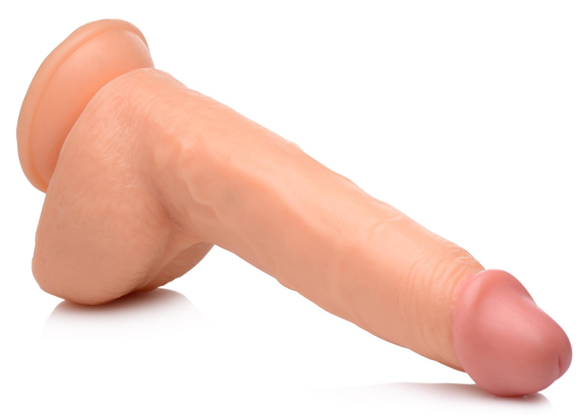 Beefy Brad 9 Inch Dildo With Balls - Light - My Sex Toy Hub
