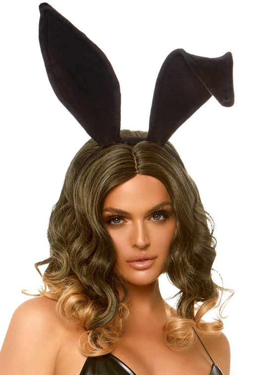 Bendable Velvet Bunny Rabbit Ears- Black - My Sex Toy Hub