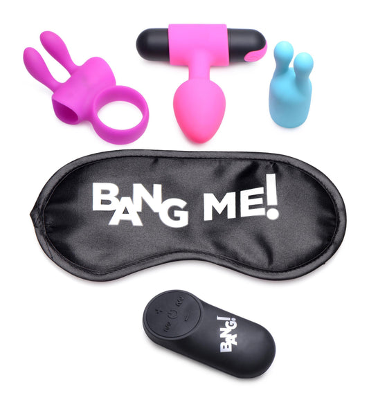 Birthday Sex Kit - C-Ring, Plug, C-Stim, Bullet and Blindfold - My Sex Toy Hub