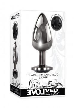 Black Gem Anal Plug - Large - My Sex Toy Hub