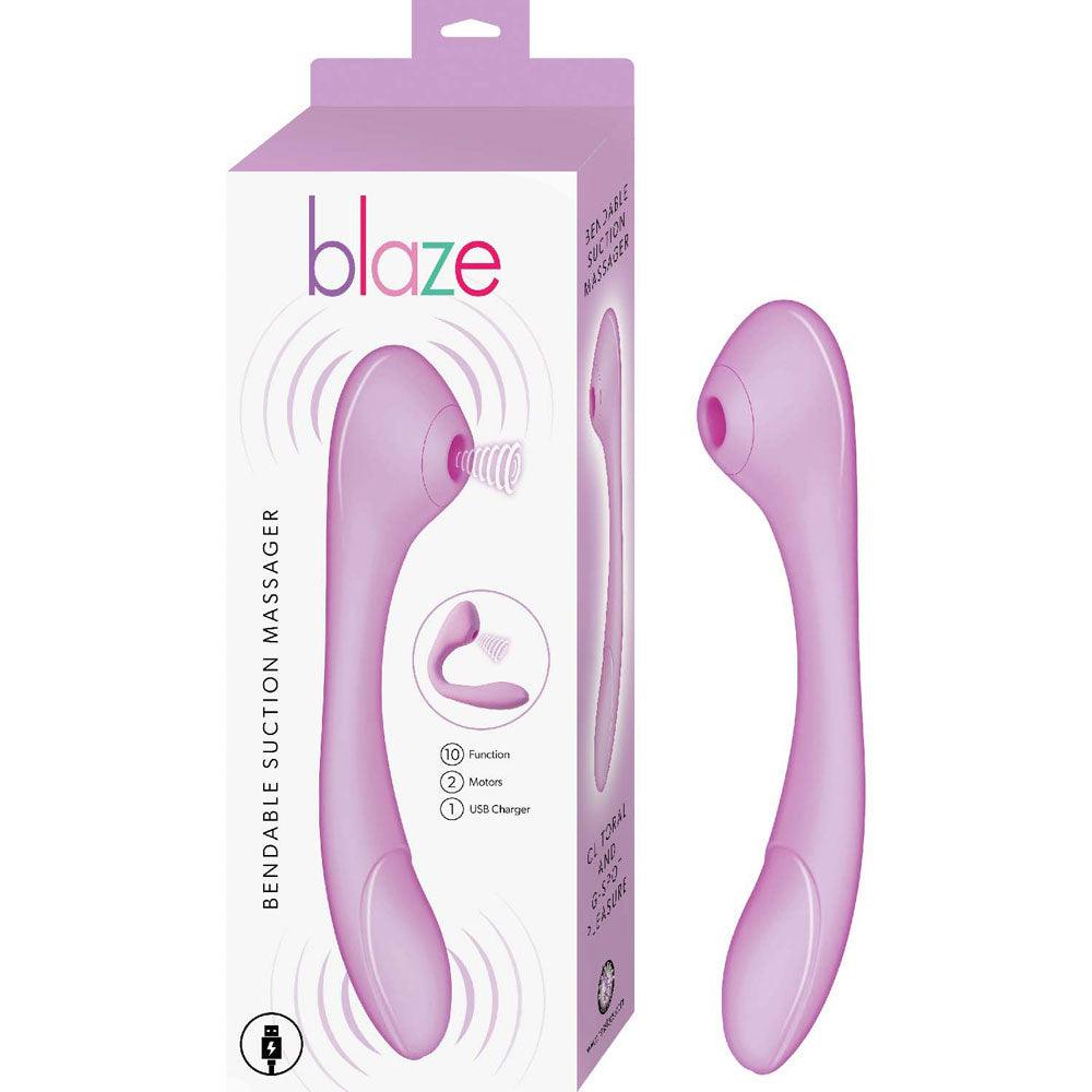 Blaze Bendable Suction Massager - Lavender - My Sex Toy Hub