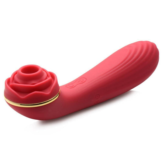 Bloomgasm Passion Petals 10x Suction Rose Vibrator - Red - My Sex Toy Hub