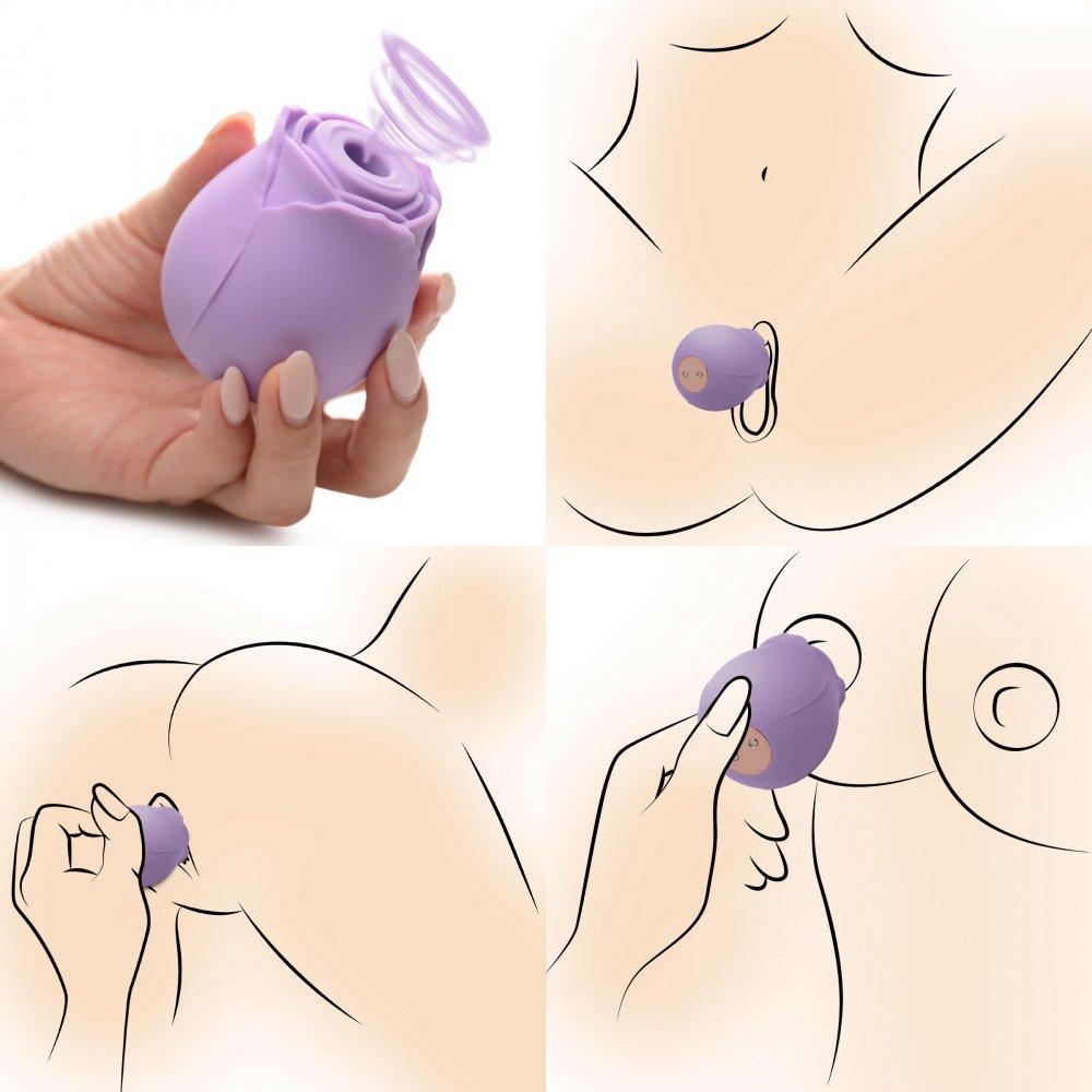 Bloomgasm Wild Rose 10X Suction Clit Stimulator - Purple - My Sex Toy Hub