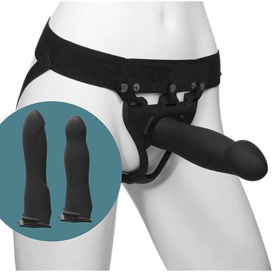 Body Extensions - Hollow Strap-on 4-Piece Set - Black - My Sex Toy Hub