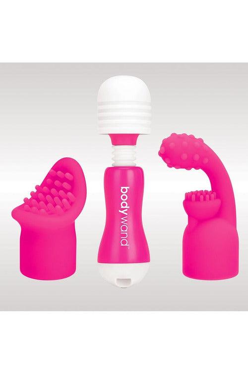 Bodywand Rechargeable Mini Massager With Attachments - Pink - My Sex Toy Hub