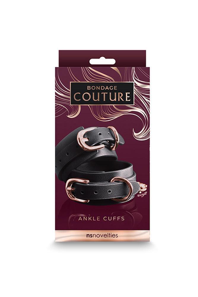 Bondage Couture - Ankle Cuffs - Black - My Sex Toy Hub