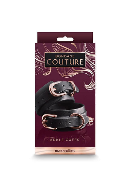 Bondage Couture - Ankle Cuffs - Black - My Sex Toy Hub