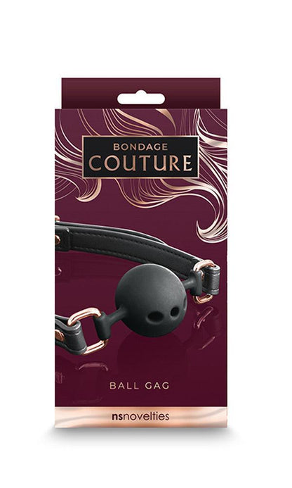 Bondage Couture - Ball Gag - Black - My Sex Toy Hub