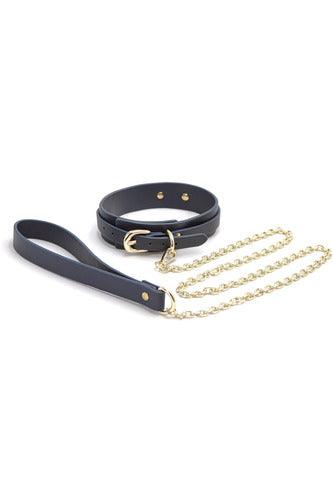 Bondage Couture - Collar and Leash - Blue - My Sex Toy Hub