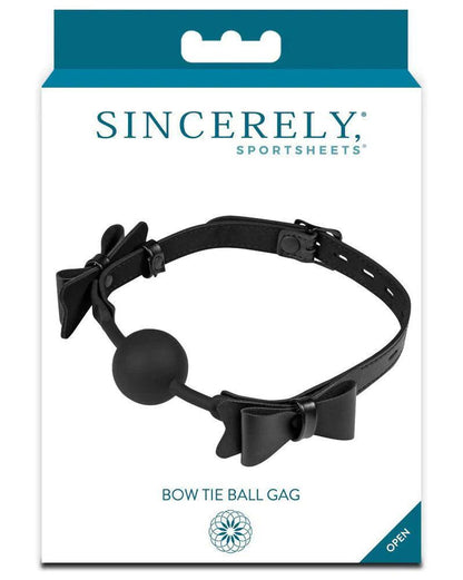 Bow Tie Ball Gag - Black - My Sex Toy Hub