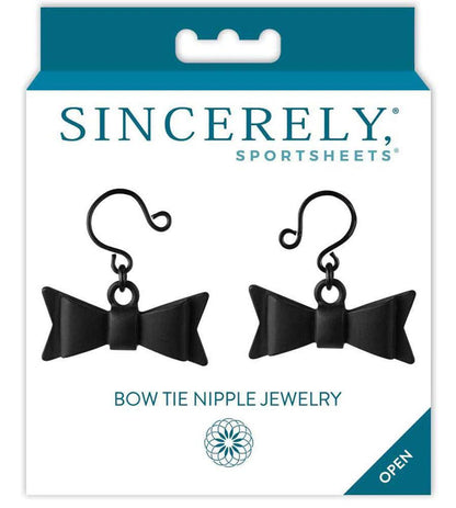 Bow Tie Nipple Jewelry - Black - My Sex Toy Hub