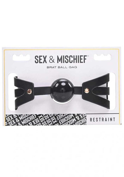 Brat Ball Gag - Black / Rose Gold - My Sex Toy Hub