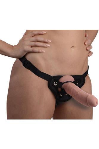 Brazen 8 Inch Silicone Dildo With Harness - My Sex Toy Hub
