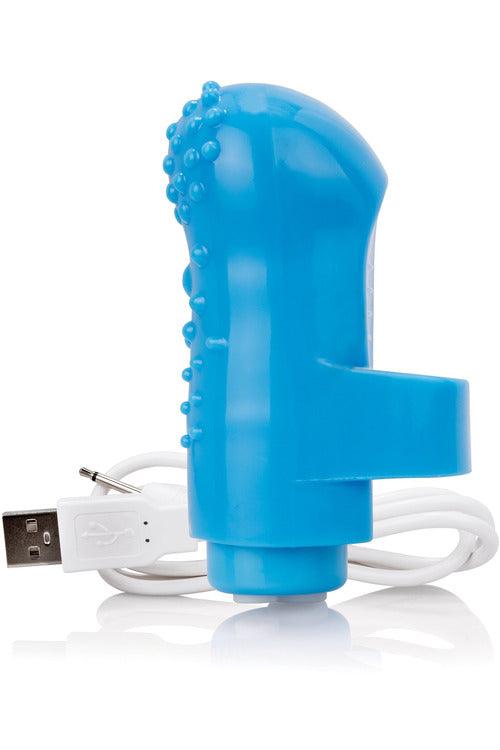 Charged Fingo Rechargeable Finger Vibe - Blue - My Sex Toy Hub