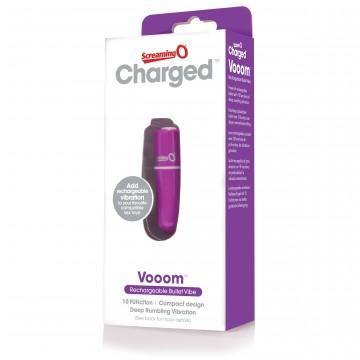 Charged Vooom Rechargeable Bullet Vibe - Purple Vibe - Purple - My Sex Toy Hub