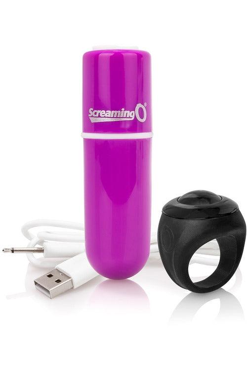 Charged Vooom Remote Control Bullet - Purple - My Sex Toy Hub