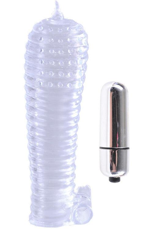 Classix Textured Sleeve & Bullet - Clear - My Sex Toy Hub
