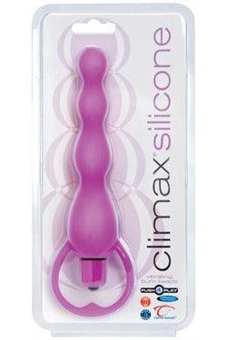 Climax Silicone Vibrating Bum Beads - Purple - My Sex Toy Hub