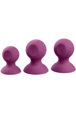 Cloud 9 Health and Wellness Nipple and Clitoral Massager Suction Set - Purple - My Sex Toy Hub