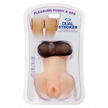 Cloud 9 Mini Body Dual Stroker Pleasure Pussy and Ass - Light - My Sex Toy Hub