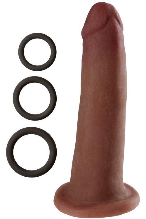 Cloud 9 Novelties Dual Density Real Touch 7 Inch With No Balls - Brown - My Sex Toy Hub