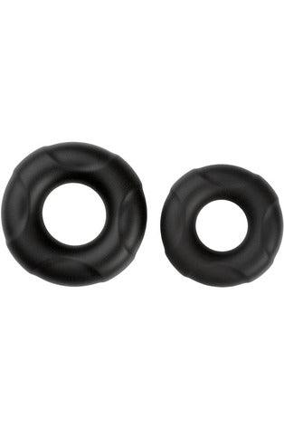 Cloud 9 Pro Rings Liquid Silicone Donuts 2 Pack - Black - My Sex Toy Hub