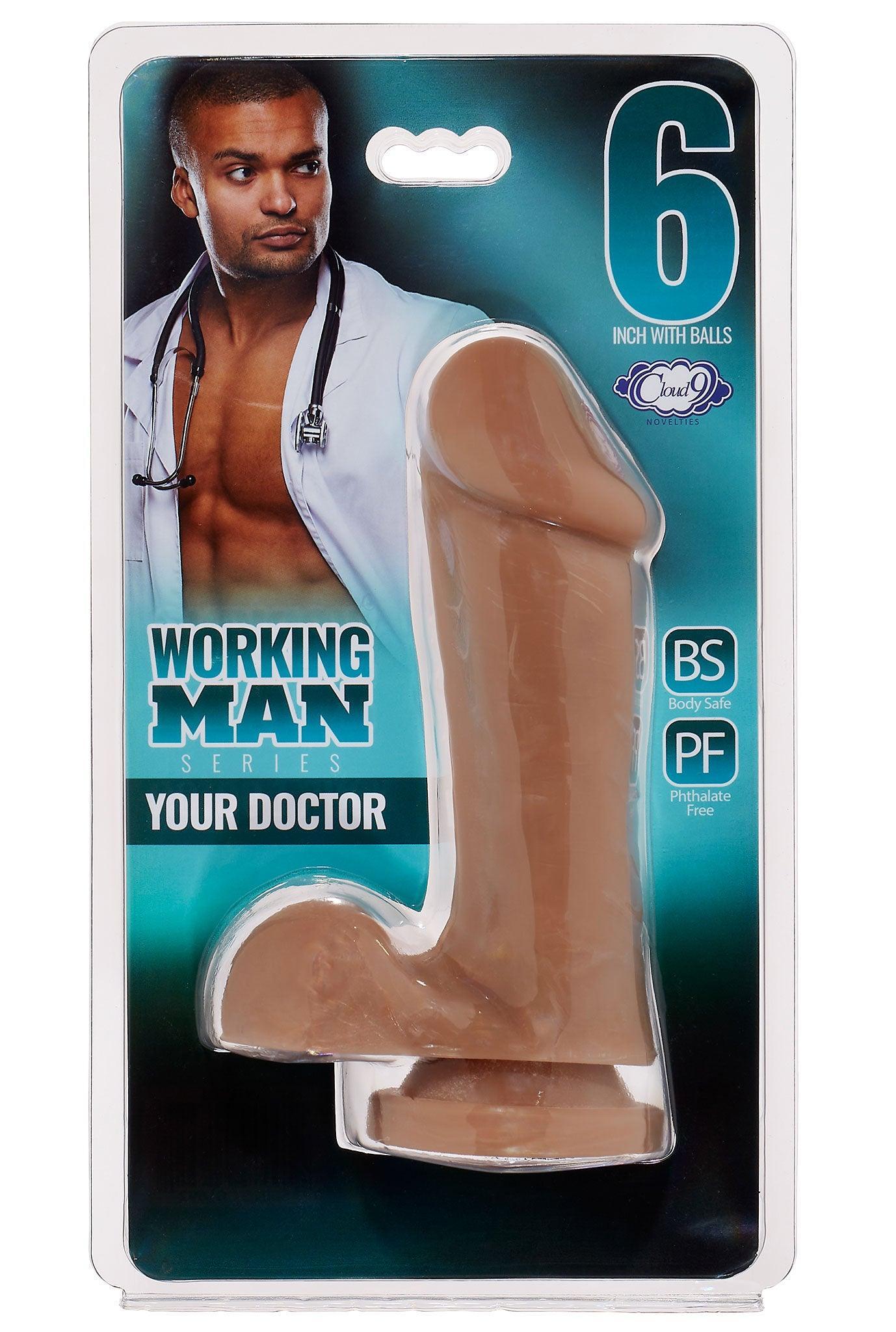 Cloud 9 Working Man 6 Inch With Balls - Your Doctor - Tan - My Sex Toy Hub