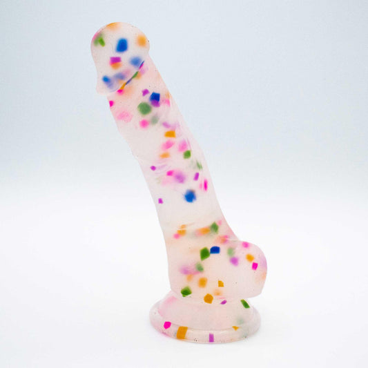 Cock-a-Palooza Confetti Silicone Suction Dildo - My Sex Toy Hub