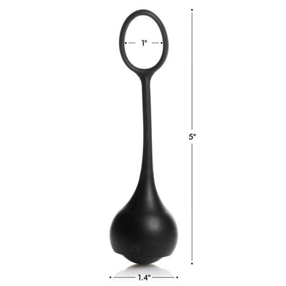 Cock Dangler Silicone Penis Strap With Weights - Black - My Sex Toy Hub