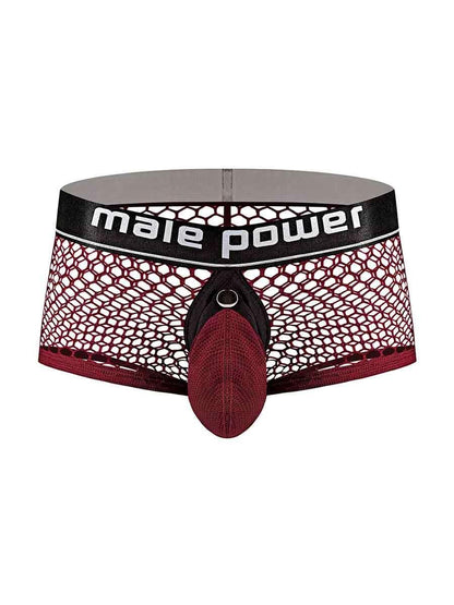 Cock Pit Net Mini Cock Ring Short - Extra Large - Burgundy - My Sex Toy Hub
