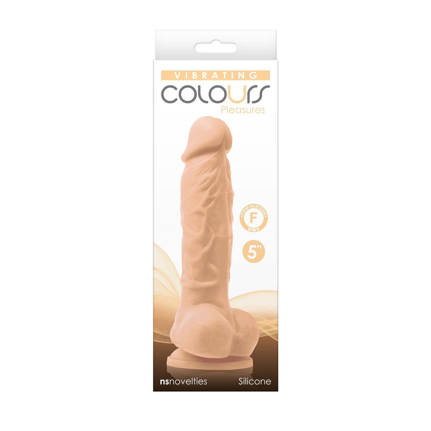 Colours - Pleasures - Vibrating - 5 Inch Dildo - White - My Sex Toy Hub