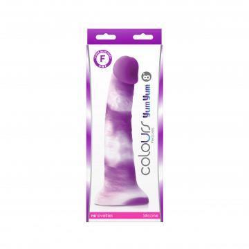 Colours - Pleasures - Yum Yum 8 In. Dildo - Purple - My Sex Toy Hub