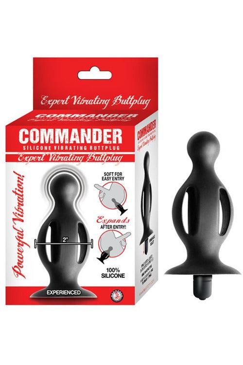 Commander Expert Vibrating Buttplug - Black - My Sex Toy Hub