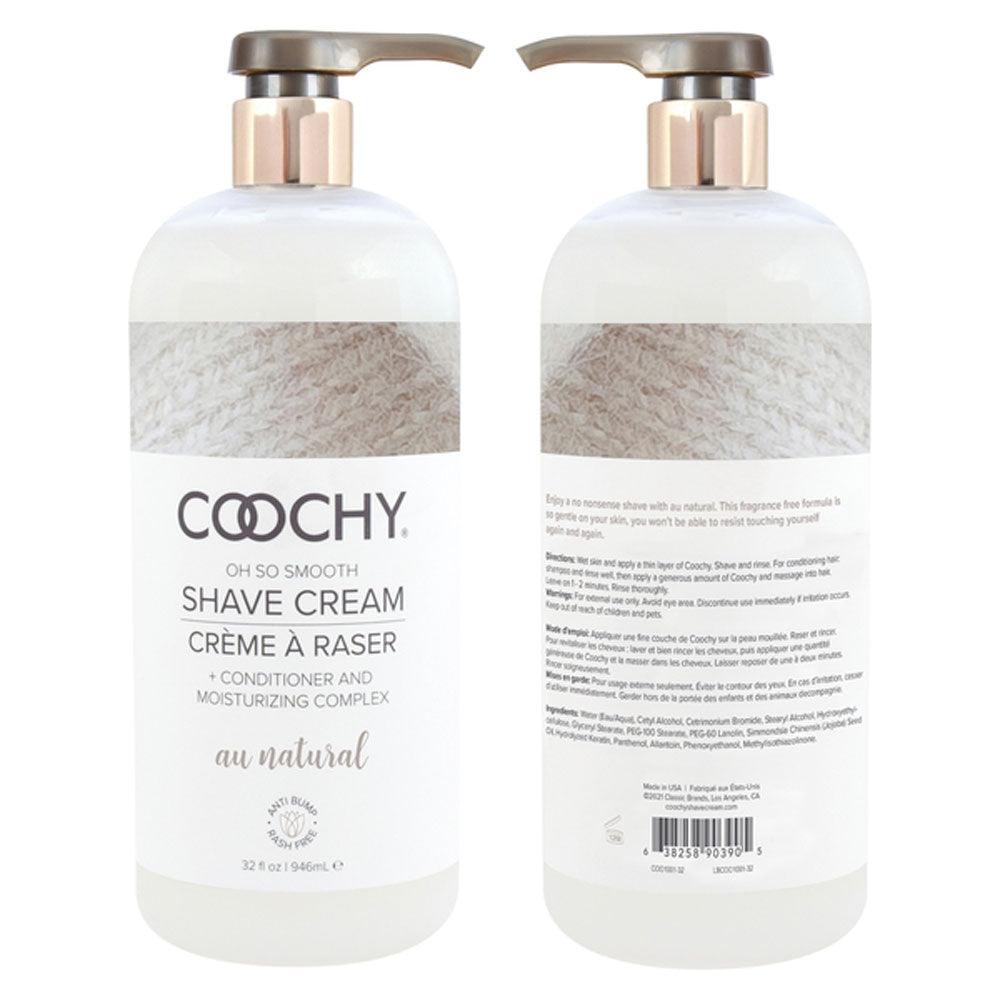 Coochy Shave Cream Au Natural 32 Oz - My Sex Toy Hub