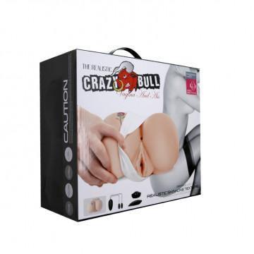 Crazy Bull the Realistic Skin-Like Texture Vagina and Anal Masturbator Vibration and Doubled Entrance - My Sex Toy Hub