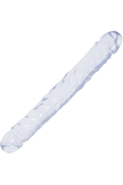 Crystal Jellies Jr Double Dong 12 Inch - Clear - My Sex Toy Hub