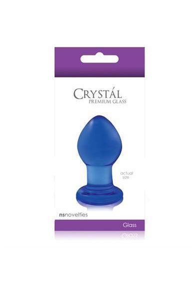 Crystal Premium Glass Plug - Small - Clear Blue - My Sex Toy Hub